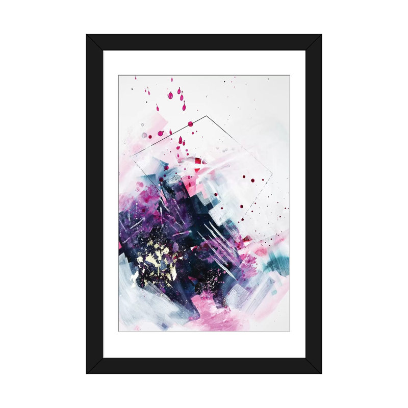 «Mind. Land. Mer. » Impression sur toile, H 32 po x l 24 po x P 1 po, Papier d'art encadré noir, Blanc