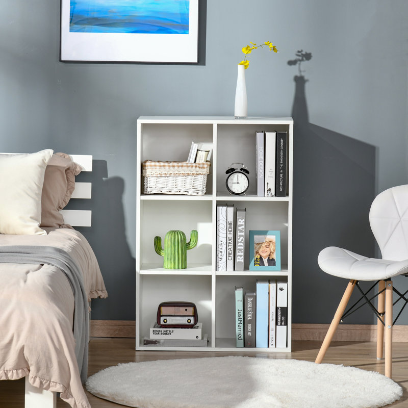 97.5 cm H Particle Board Bookcase, White