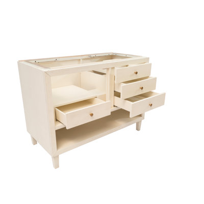 Lisbon 48"L Free Standing Vanity In Antique White