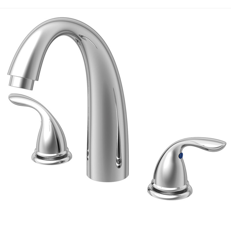 Racine 2 Handle Deck Roman Tub Faucet, Chrome