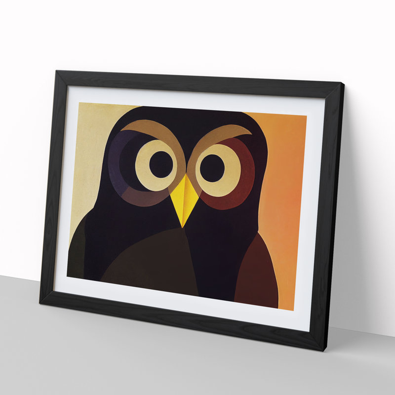 Owl - Framed Print, Black Framed, 46cm H x 64cm W