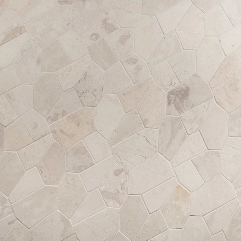 Nature Organica 12x20 Honed Marble Mosaic Tile, Lovina White