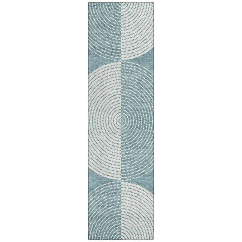 Machine Washable Indoor/Outdoor Jenning ACN2275 Geometric Rug, Runner 2'3" x 7'6"