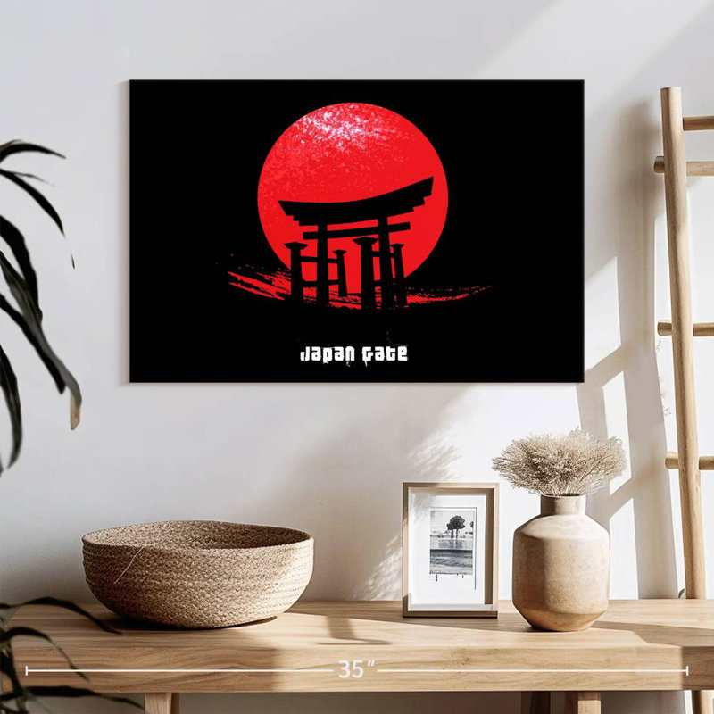 Lilie Japan Gate Sign, 26" H x 39" W