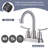 4 In. Centerset Double Handle Bathroom Faucet With Cupc Certified Supply Lines And Drain Kit Included-104157209