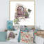 Vintage Old Europe View II - peinture sur toile encadrée