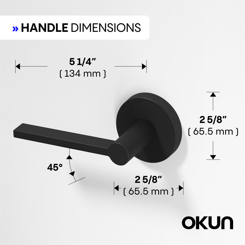 Muse Passage Door Lever Modern Concealed Design For (Hall & Closet) – Sleek Minimalist Style in Matte Black, Matte Black