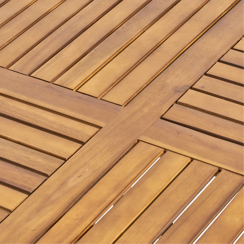 Table d'extérieur en bois d'acacia de 47 po