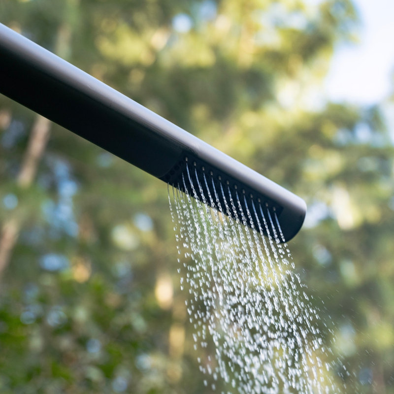 Pulsar 05 Freestanding Outdoor Shower with Hand Shower, Matte Black