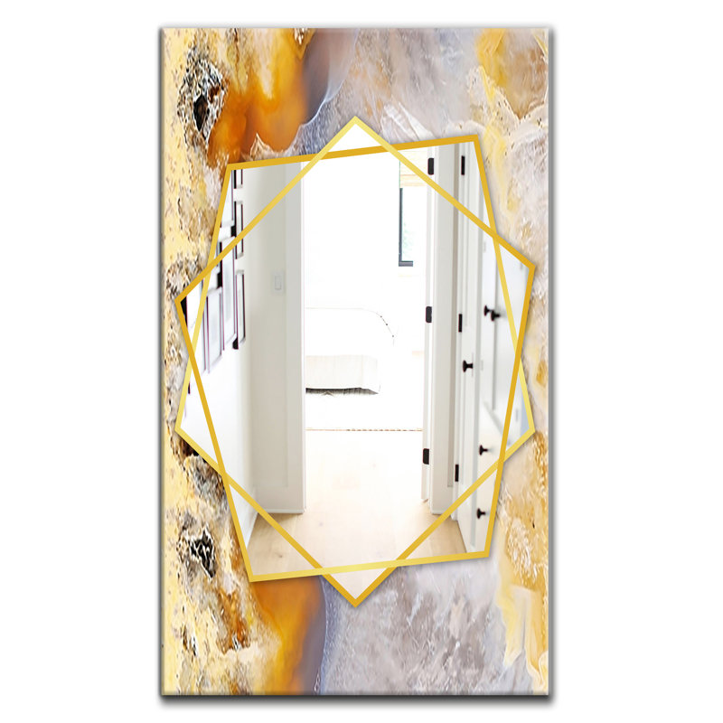 Miroir mural Agate with Macro Crystals, H 39,4 po x l 29,5 po