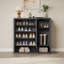 Cesiro 3 - Door Fluted Shoe Cabinet With Adjustable Shelves And Open - Bottom Access-1153055399