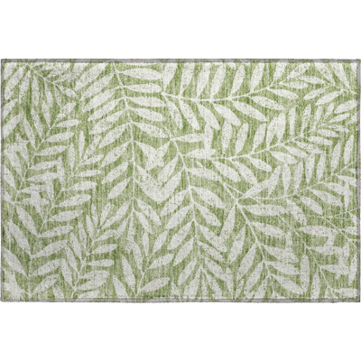 Premium Machine Washable Prisco Green Rug