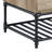 Oak & Black Finish Rectangular Coffee Table