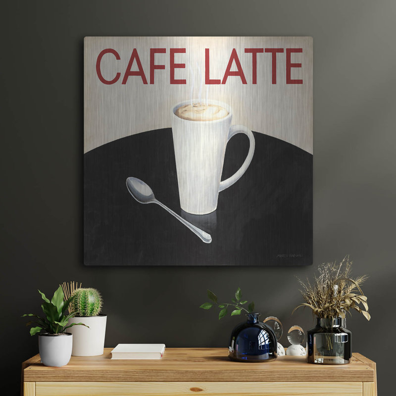 Art mural en métal Red Barrel Studio® «Cafe Moderne 1» par Marco Fabiano, H 24 po x l 24 po