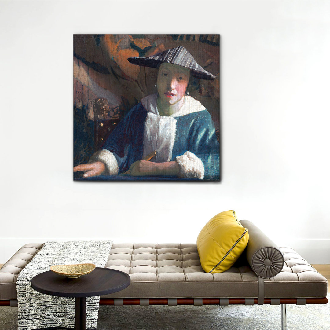 Kunstdruck Ragazza Con Il Flauto von Johannes Vermeer