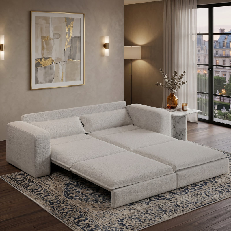 Canapé-lit convertible 3-en-1 93 po Camel Teddy, Grey