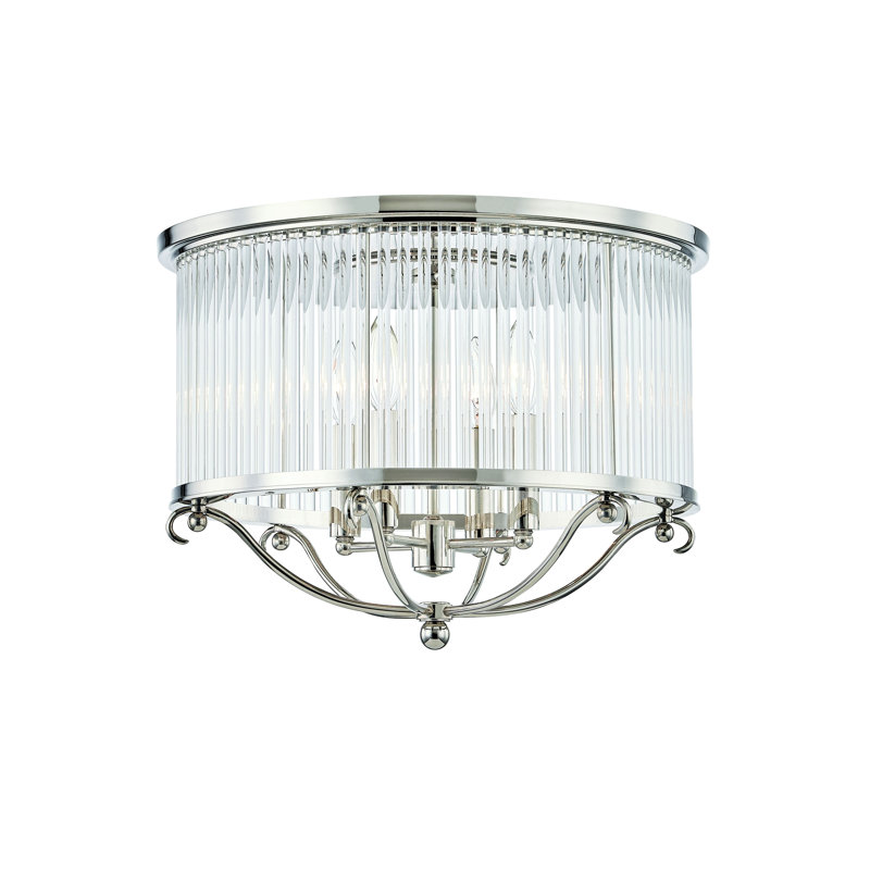 Glass No.1 Semi Flush by Mark D. Sikes, Polished Nickel
