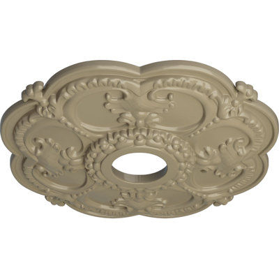 Médaillon de plafond Endurathane Rotherham, DO 18 po x P 3 1/2 po x P 1 1/2 po (convient aux auvents jusqu'à 3 1/2 po), fini désert Gobi peint à la main