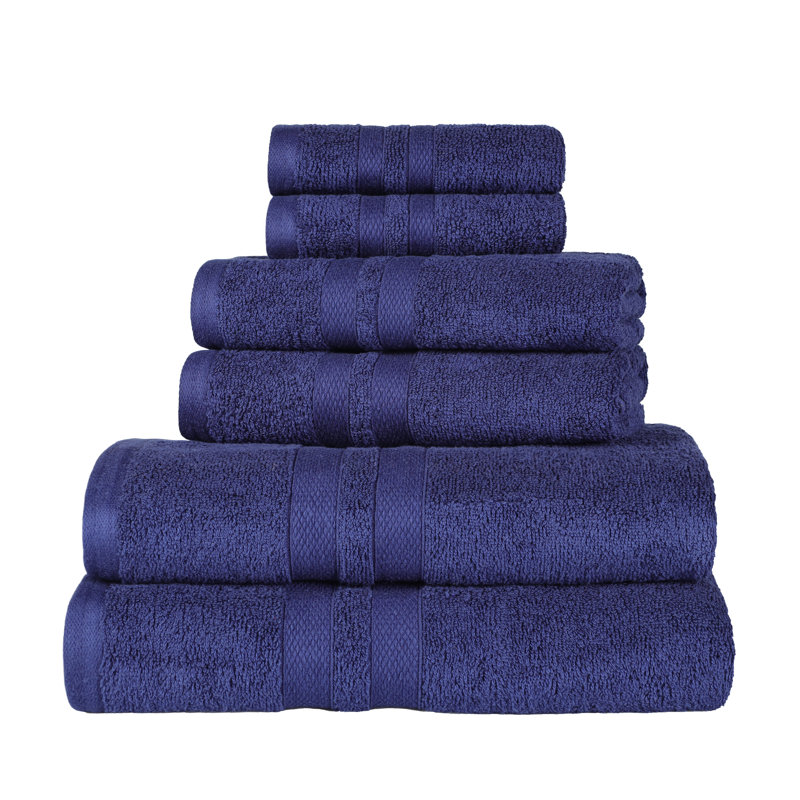 Ensemble de serviettes 100% coton Amoy, Marine