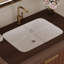 Meuble-lavabo flottant moderne avec plateau en pierre frittée et lavabo en céramique Modern-133039576