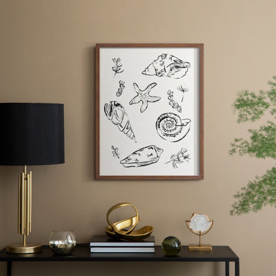 Sea Spirals II, reproduction encadrée - bois massif