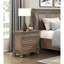 Table de chevet transitionnelle brun antique 1pc