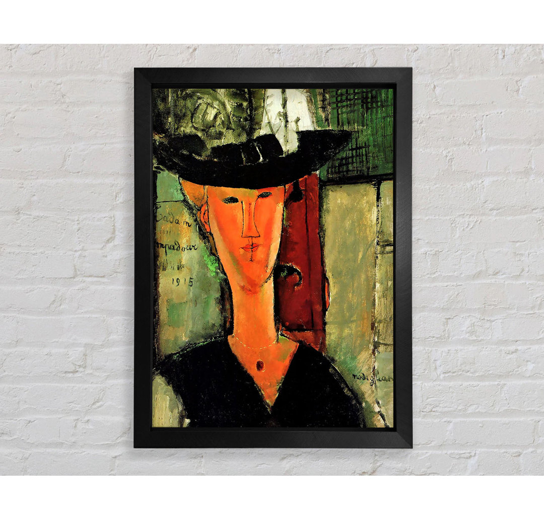 Modigliani Madame Pompadour von Amedeo Modigliani - Einzelne Bilderrahmen Kunstdrucke