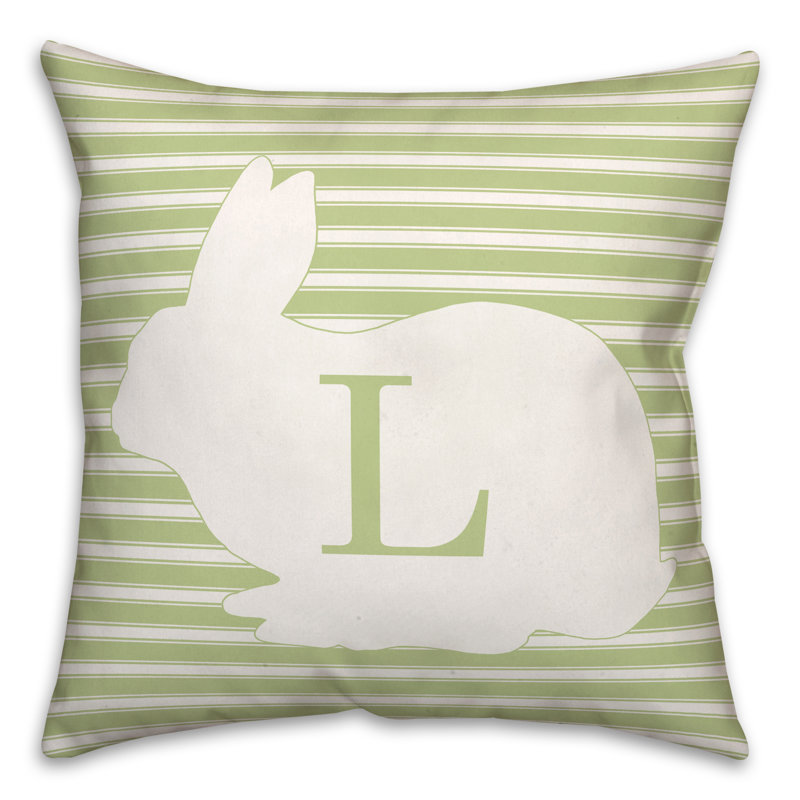 Housse et insert de coussin carré Bunny Monogram, L