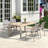 Mikilah 4 - Person Metal Patio Dining Set with Rectangular Table-192996888