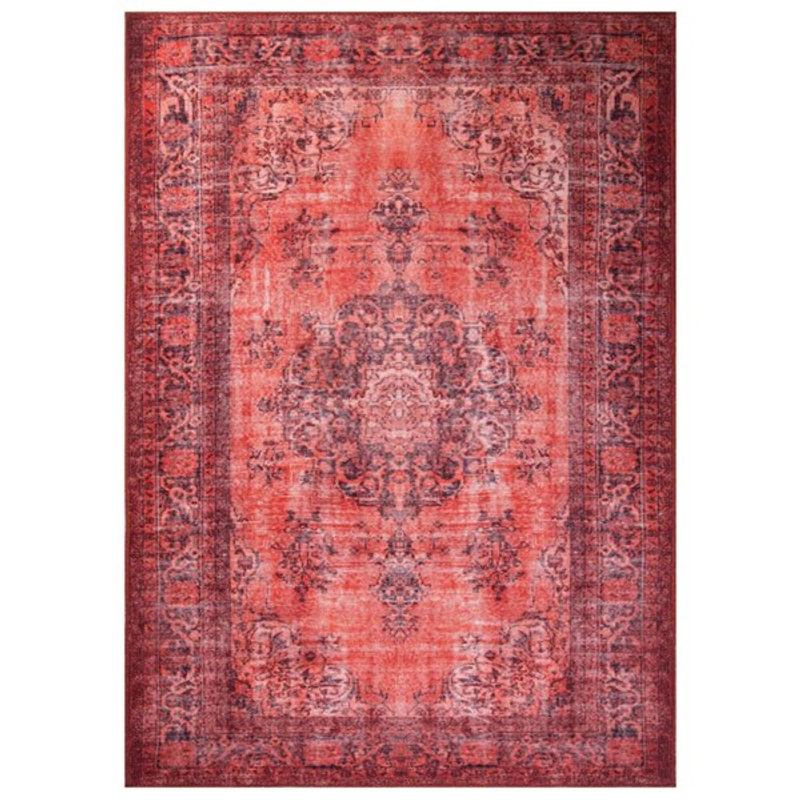 Tapis oriental en polyester tissé à la machine Shyann, Rectangle 2 pi 6 po x 4 pi 11 po