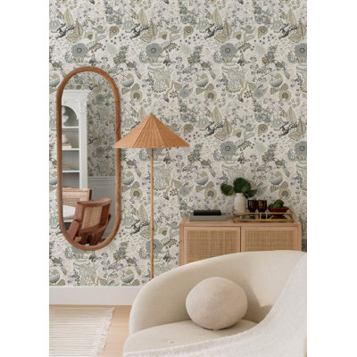 Whimsy Coral Fauna Wallpaper