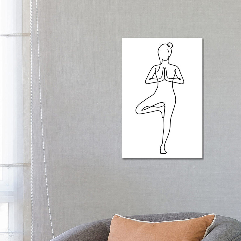 Yoga Tree Pose by Dane Khy - Wrapped Canvas Print, 66.04cm H x 45.72cm W x 1.905cm D