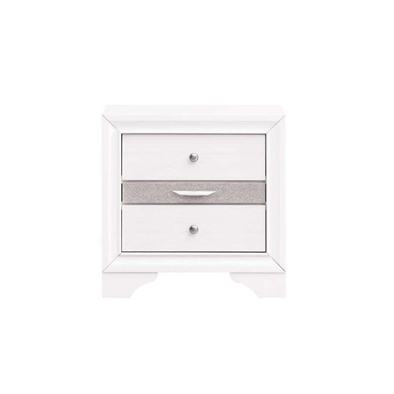 Charmante table de chevet au design exquis pour les chambres élégantes, Blanc