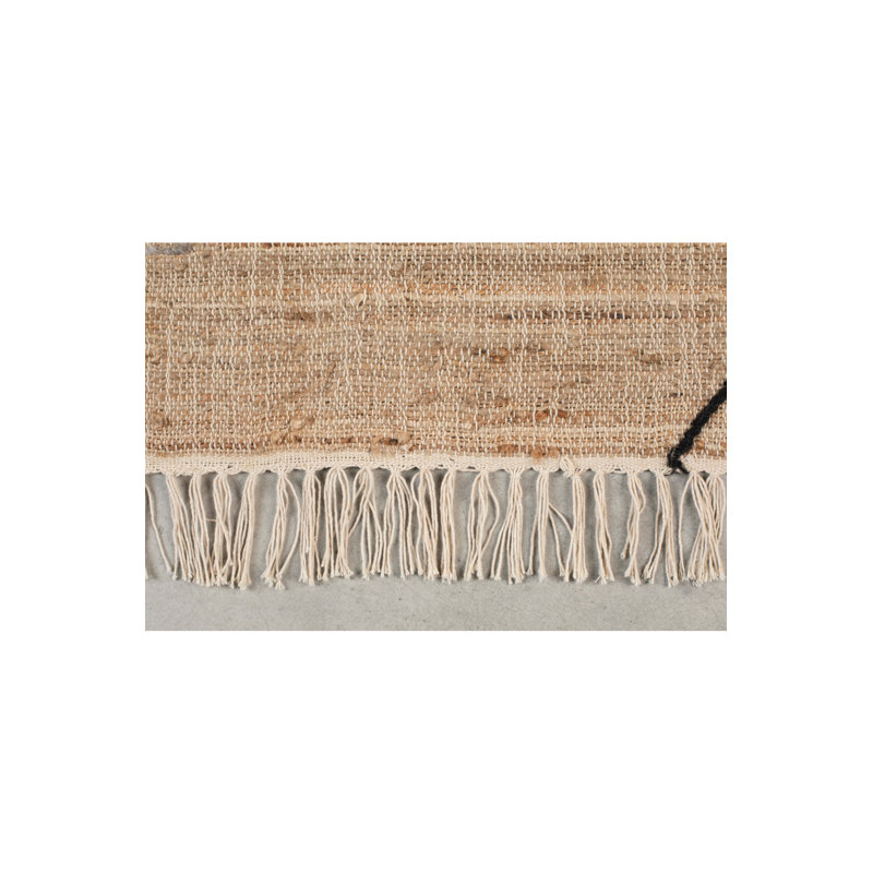 Ishank Abstract Area Rug in Beige/Black, Rectangle 6' x 8'
