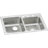 Lustertone 33" L x 22" W Double Basin Drop-In Kitchen Sink-22342337