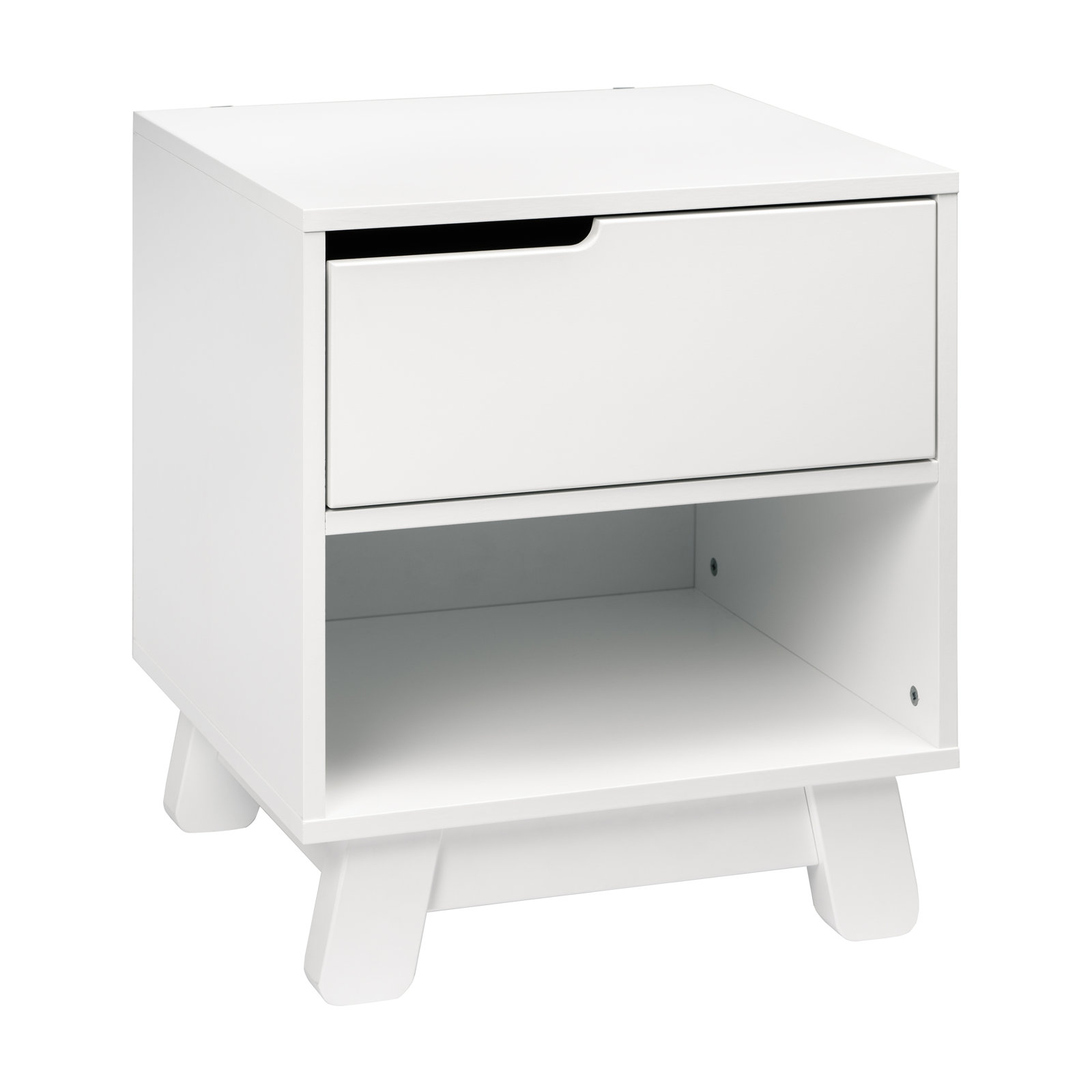 Hudson 1-Drawer Nightstand with USB Port, White