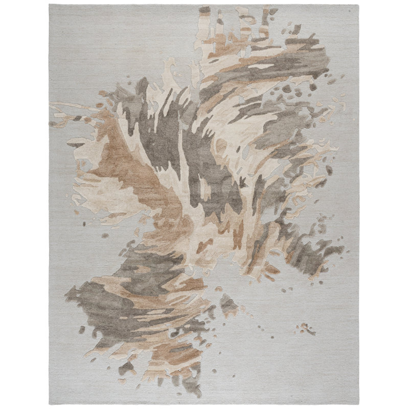Khamel Hand Tufted Performance Abstract Rug, Rectangle 8' x 10'