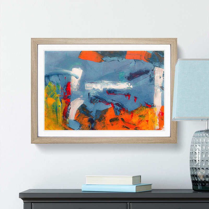 Abstract Vol.402 by S.Johnson - Framed Print, 27cm H x 36cm W x 2cm D, Oak Framed