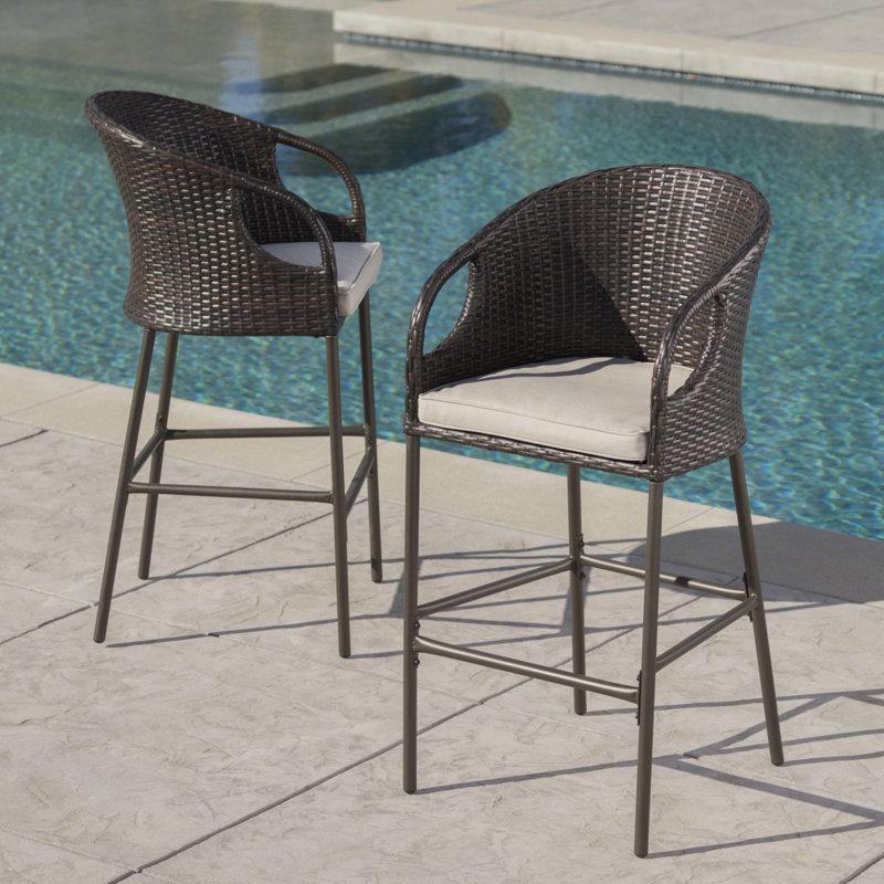 Outdoor PE Rattan Barstools