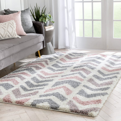 Arden Chevron Synthetic Area Rug