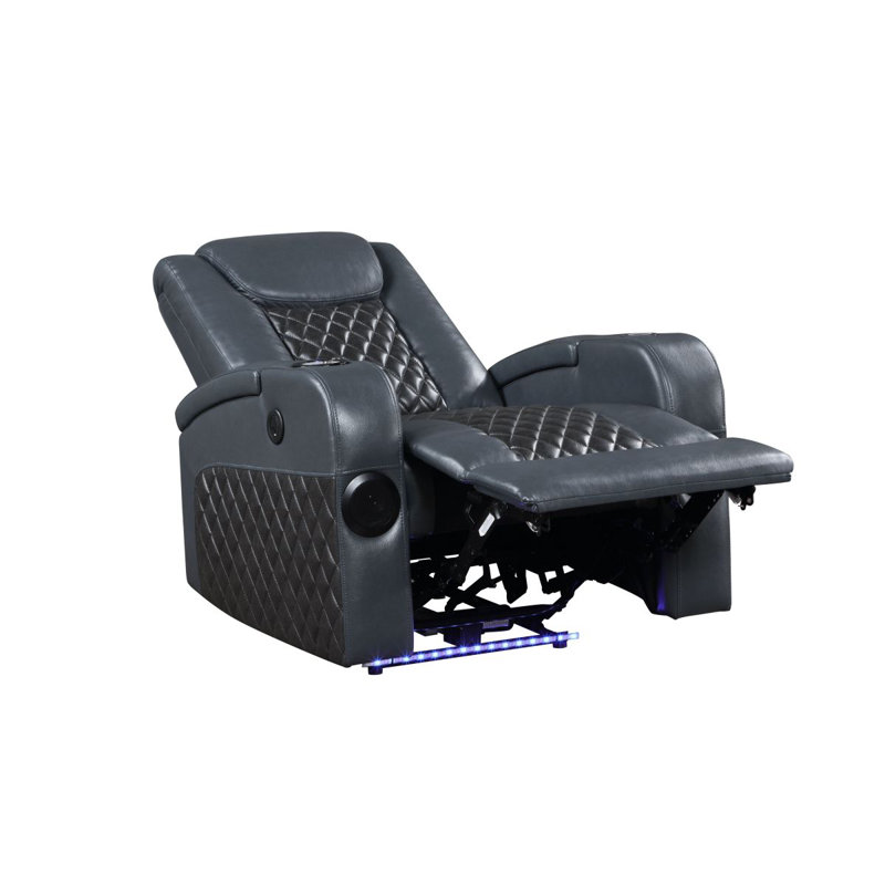 Power Recliner With Bluetooth, Black