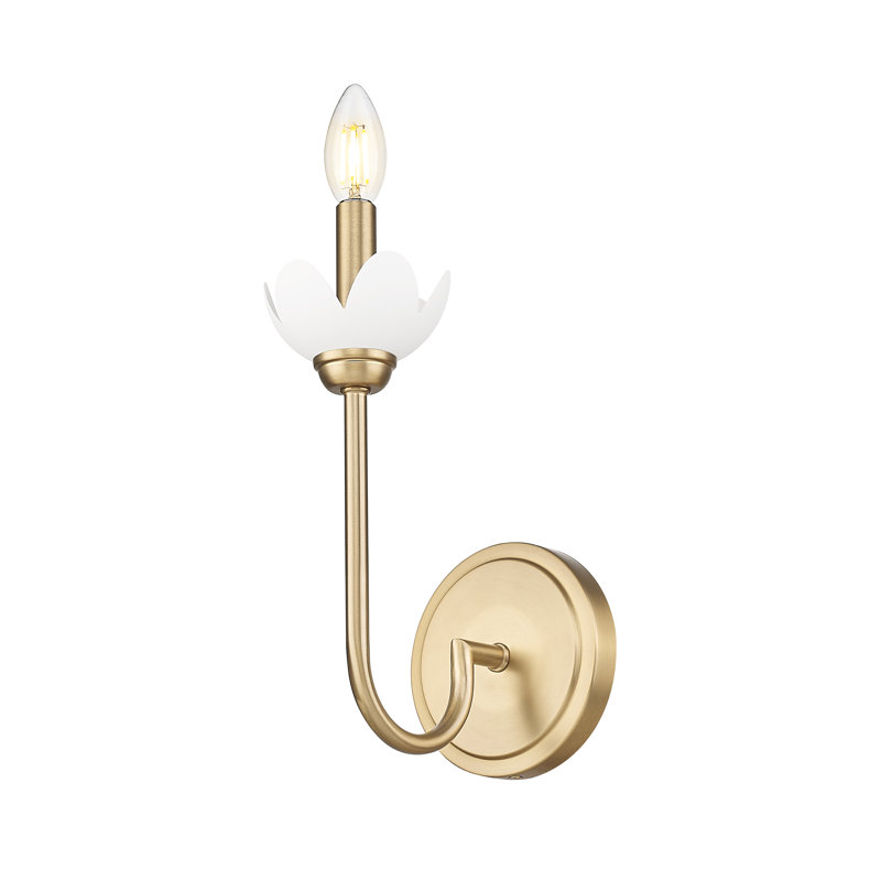 Applique murale texturée Burgett, Une lumière, Doré, H 11,5 po x l 5,25 po x P 7,5 po