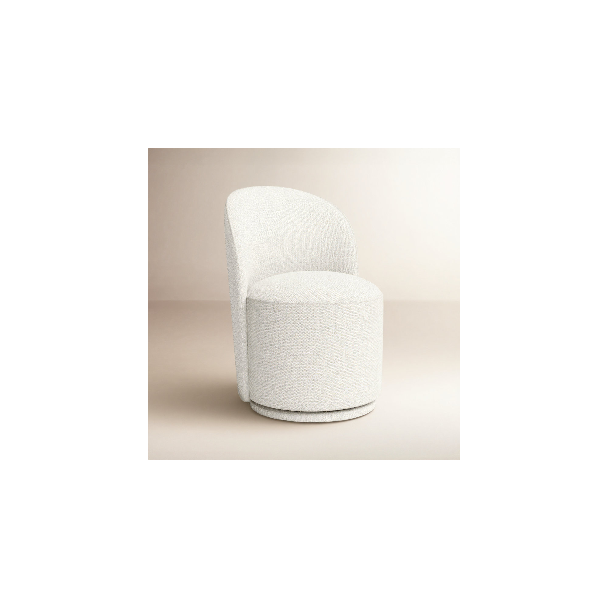 Sharlene Swivel Side Chair, Merino Pearl