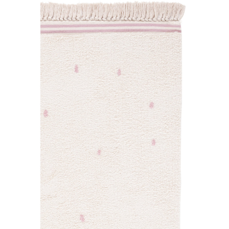 Tapis ivoire / rose Easy Care 212, Carré 4 pi