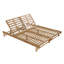 Chaise longue double en bois d'acacia Lioressa Modern avec dossiers réglables et coussins hydrofuges-129161570