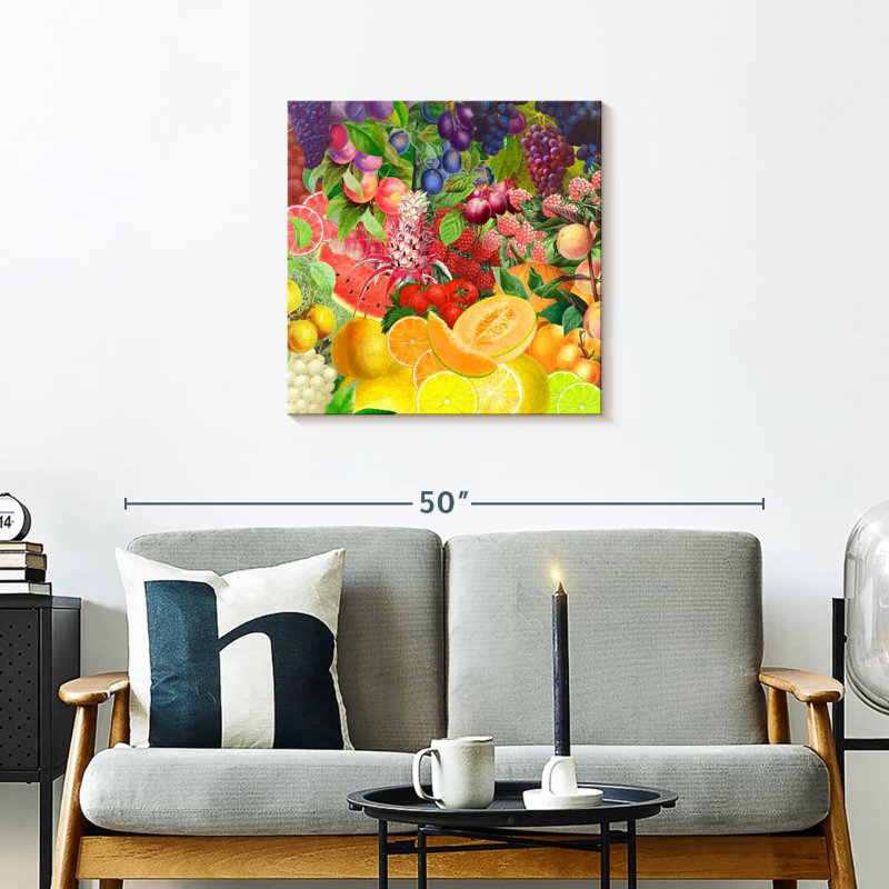 Yarlin fruits arc-en-ciel, H 24 po x l 24 po