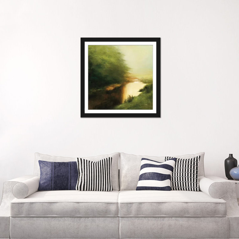 « spring matinée », impression sur toile, H 16 po x l 16 po x P 1 po, Papier d'art encadré noir, Blanc