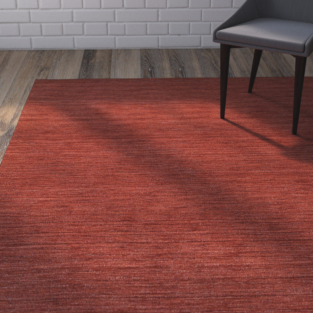 Nala Red Hand-Tufted Wool Rug, Runner 2'6" x 8'