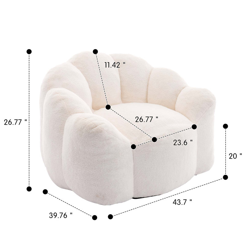 Canapé à compression 39,76 po, Blanc