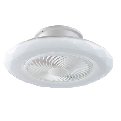 VENTILATORE CON LAMPADA LED SKYRON White 40W 3600LM CCT Wi-Fi CON TELECOMANDO 60X28X22 Cm.